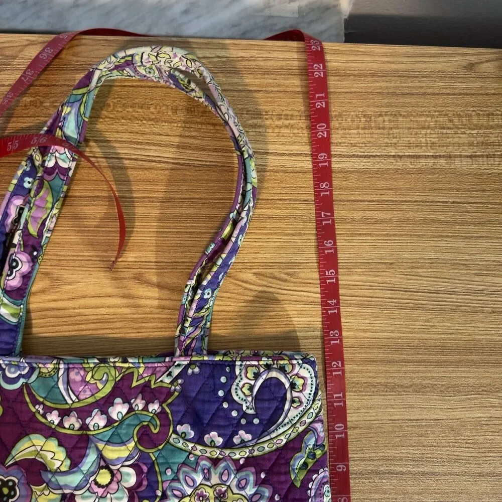 Vera Bradley Heather Purple Paisley Quilted Fabric Tote